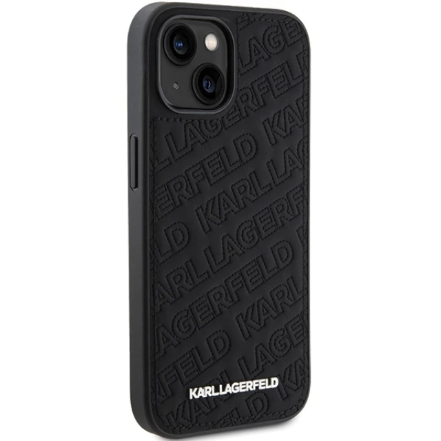 Чехол Karl Lagerfeld Quilted K Pattern для iPhone 15 Black (KLHCP15SPQKPMK)