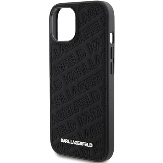 Чехол Karl Lagerfeld Quilted K Pattern для iPhone 15 Black (KLHCP15SPQKPMK)
