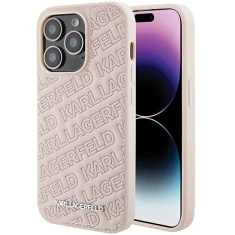 Чохол Karl Lagerfeld Quilted K Pattern для iPhone 15 Pro Max Pink (KLHCP15XPQKPMP)