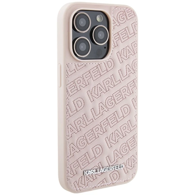 Чохол Karl Lagerfeld Quilted K Pattern для iPhone 15 Pro Max Pink (KLHCP15XPQKPMP)