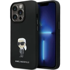 Чехол Karl Lagerfeld Silicone Ikonik Metal Pin для iPhone 13 Pro Max Black (KLHCP13XSMHKNPK)