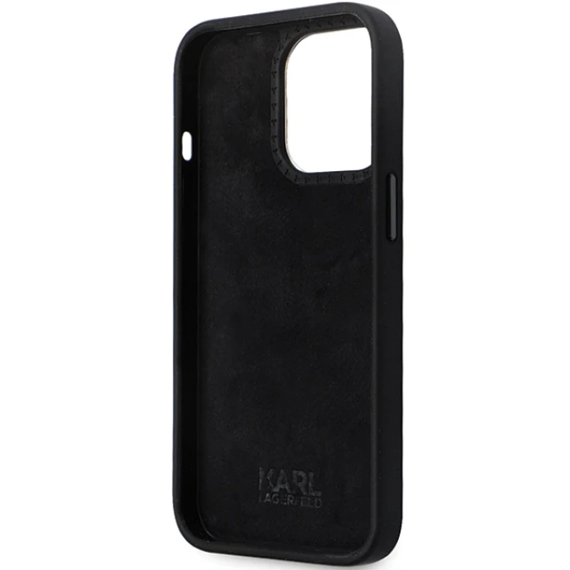 Чохол Karl Lagerfeld Silicone C Metal Pin для iPhone 14 Pro Max Black (KLHCP14XSMHCNPK)