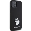 Чохол Karl Lagerfeld Silicone Choupette Metal Pin для iPhone 15 Plus Black (KLHCP15MSMHCNPK)
