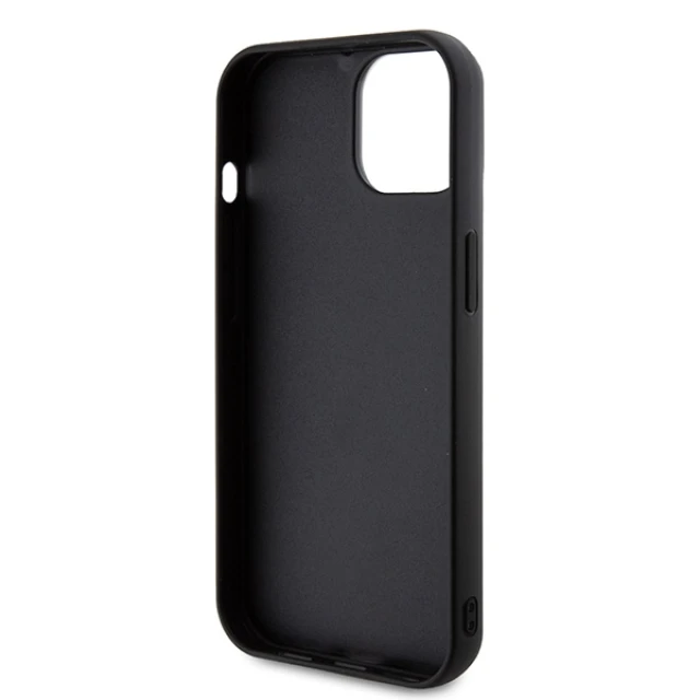 Чохол Karl Lagerfeld 3D Rubber Glitter Logo для iPhone 15 Black (KLHCP15S3DMBKCK)