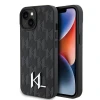 Чохол Karl Lagerfeld Leather Monogram Hot Stamp Metal Logo для iPhone 15 Black (KLHCP15SPKLPKLK)