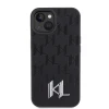 Чохол Karl Lagerfeld Leather Monogram Hot Stamp Metal Logo для iPhone 15 Black (KLHCP15SPKLPKLK)