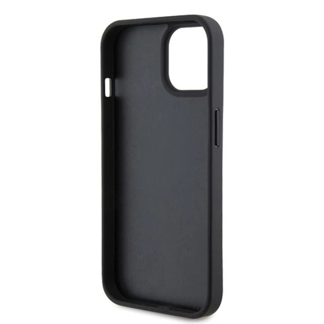 Чохол Karl Lagerfeld Leather Monogram Hot Stamp Metal Logo для iPhone 15 Black (KLHCP15SPKLPKLK)
