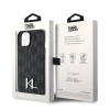 Чохол Karl Lagerfeld Leather Monogram Hot Stamp Metal Logo для iPhone 15 Black (KLHCP15SPKLPKLK)