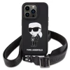 Чохол Karl Lagerfeld Crossbody Silicone Ikonik для iPhone 15 Pro Max Black (KLHCP15XSCBSKNK)