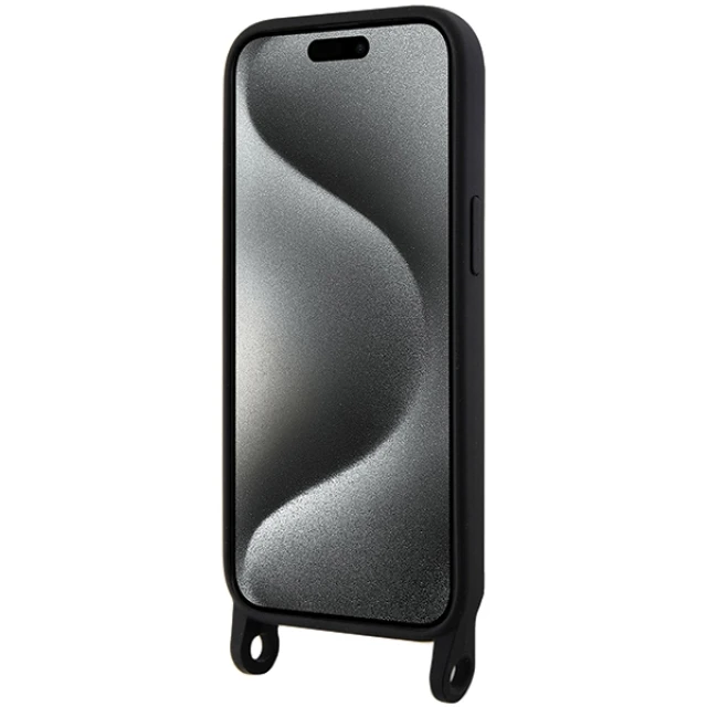 Чохол Karl Lagerfeld Crossbody Silicone Choupette для iPhone 15 Black (KLHCP15SSCBSCNK)