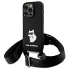 Чохол Karl Lagerfeld Crossbody Silicone Choupette для iPhone 15 Pro Max Black (KLHCP15XSCBSCNK)