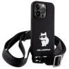 Чохол Karl Lagerfeld Crossbody Silicone Choupette для iPhone 15 Pro Max Black (KLHCP15XSCBSCNK)