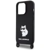 Чохол Karl Lagerfeld Crossbody Silicone Choupette для iPhone 15 Pro Max Black (KLHCP15XSCBSCNK)