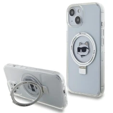 Чехол Karl Lagerfeld Ring Stand Choupette Head для iPhone 15 White with MagSafe (KLHMP15SHMRSCHH)