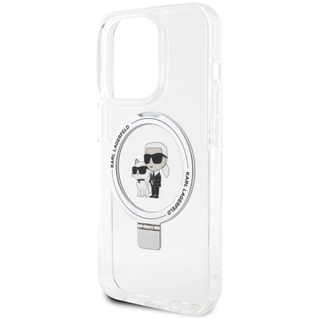 Чохол Karl Lagerfeld Ring Stand Karl&Choupette для iPhone 13 | 13 Pro White with MagSafe (KLHMP13LHMRSKCH)