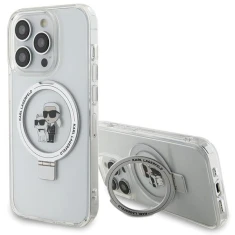 Чехол Karl Lagerfeld Ring Stand Karl&Choupette для iPhone 13 Pro Max White with MagSafe (KLHMP13XHMRSKCH)