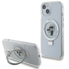 Чохол Karl Lagerfeld Ring Stand Karl&Choupettte для iPhone 15 White with MagSafe (KLHMP15SHMRSKCH)