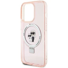 Чохол Karl Lagerfeld Ring Stand Karl&Choupettte для iPhone 15 Pro Pink with MagSafe (KLHMP15LHMRSKCP)