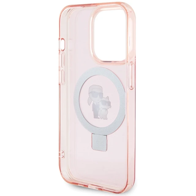 Чохол Karl Lagerfeld Ring Stand Karl&Choupettte для iPhone 15 Pro Max Pink with MagSafe (KLHMP15XHMRSKCP)