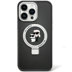 Чохол Karl Lagerfeld Ring Stand Karl&Choupettte для iPhone 13 Pro Black with MagSafe (KLHMP13LHMRSKCK)