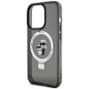 Чохол Karl Lagerfeld Ring Stand Karl&Choupettte для iPhone 15 Pro Max Black with MagSafe (KLHMP15XHMRSKCK)