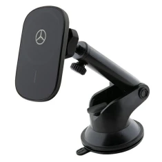 Автотримач з функцією бездротової зарядки Mercedes Silver Stars 15W Black with MagSafe (MEWCCGSLK)