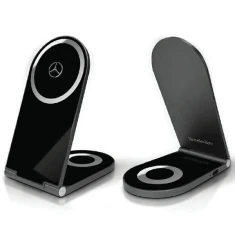 Бездротовий зарядний пристрій Mercedes Silver Star Wireless Charger 2-in-1 Black with MagSafe (MEMFBGSLK)