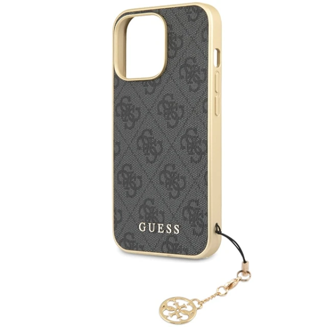 Чехол Guess 4G Charms Collection для iPhone 14 Pro Max Grey (GUHCP14XGF4GGR)