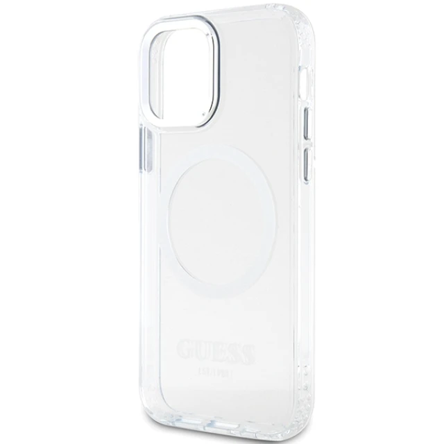Чохол Guess Metal Outline для iPhone 12 | 12 Pro Silver with MagSafe (GUHMP12MHTRMS)