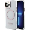 Чохол Guess Metal Outline для iPhone 12 | 12 Pro Pink with MagSafe (GUHMP12MHTRMP)