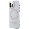 Чохол Guess Metal Outline для iPhone 12 | 12 Pro Pink with MagSafe (GUHMP12MHTRMP)