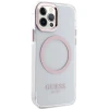 Чохол Guess Metal Outline для iPhone 12 | 12 Pro Pink with MagSafe (GUHMP12MHTRMP)