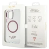 Чохол Guess Metal Outline для iPhone 12 | 12 Pro Pink with MagSafe (GUHMP12MHTRMP)