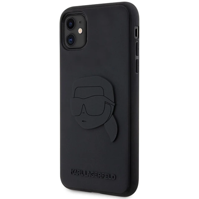 Чохол Karl Lagerfeld 3D Rubber Karl's Head для iPhone 11 | XR Black (KLHCN613DRKNK)