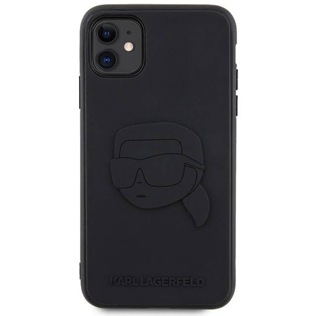 Чохол Karl Lagerfeld 3D Rubber Karl's Head для iPhone 11 | XR Black (KLHCN613DRKNK)