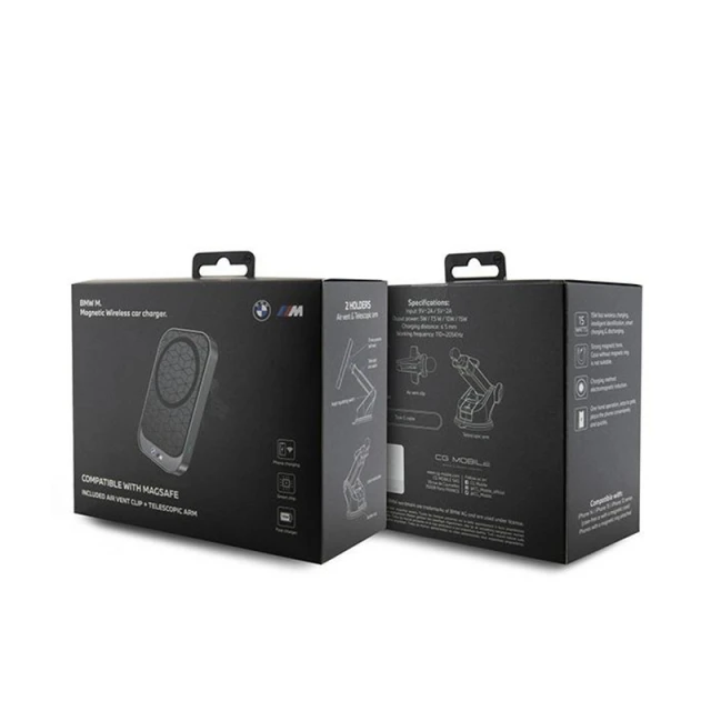 Автотримач з функцією бездротової зарядки BMW M Edition 15W Black with MagSafe (BMMWCCMPGPK)