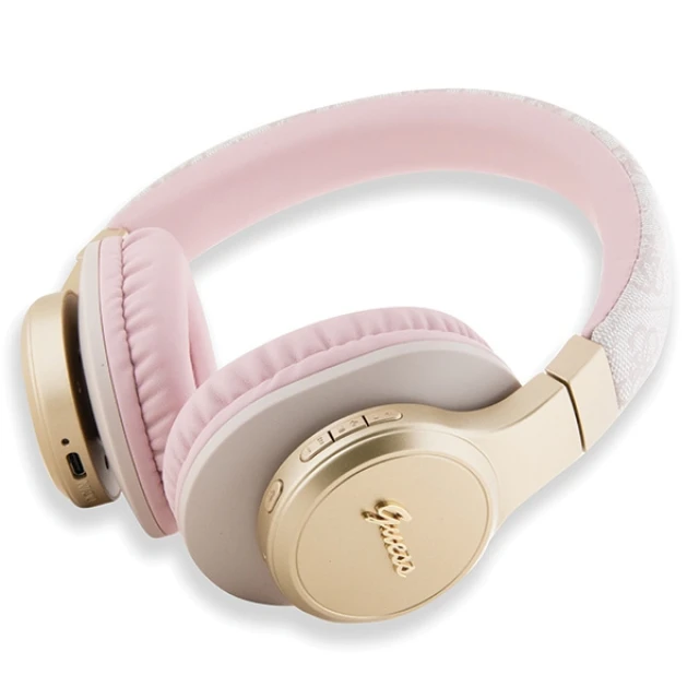 Бездротові навушники Guess 4G Script Pink (GUBH604GEMP)