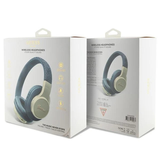 Бездротові навушники Guess 4G Script Blue (GUBH604GEMB)