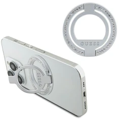 Кільце-тримач Guess Ring Stand для смартфона Silver Rhinestone with MagSafe (GUMRSALDGS)
