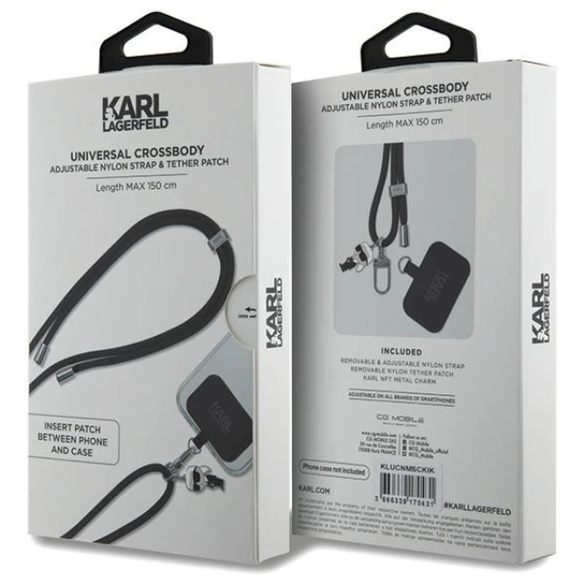 Универсальный шнурок Karl Lagerfeld Universal CBDY Cord Black (KLUCNMSCKIK)