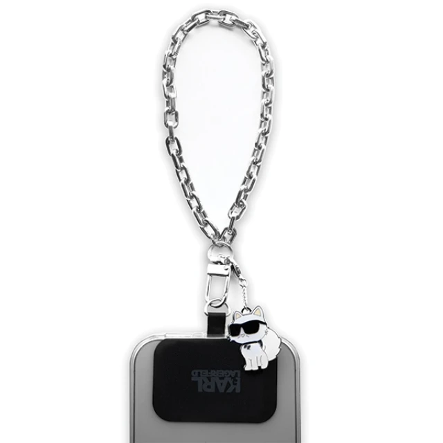 Універсальний ремінець Karl Lagerfeld Universal Hand Strap Choupette Silver (KLUCHCSKPK)