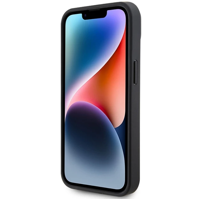 Чохол Mercedes для iPhone 15 Plus Leather Debossed Lines Black (AMHCP15MGSEBK)