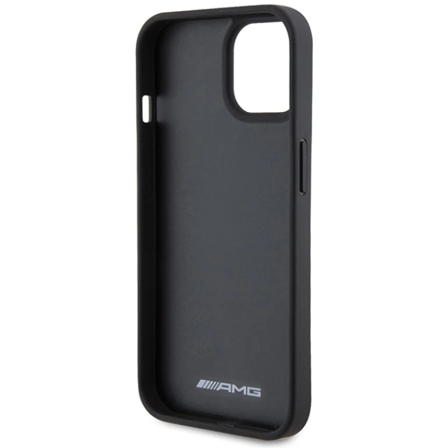 Чохол Mercedes для iPhone 15 Plus Leather Debossed Lines Black (AMHCP15MGSEBK)