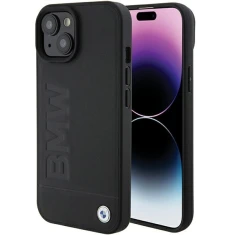 Чохол BMW Leather Hot Stamp для iPhone 15 Plus Black (BMHCP15MSLLBK)