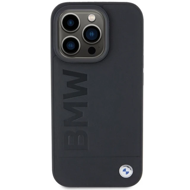 Чохол BMW Leather Hot Stamp для iPhone 15 Pro Black (BMHCP15LSLLBK)