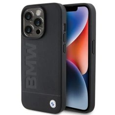 Чохол BMW Leather Hot Stamp для iPhone 15 Pro Max Black (BMHCP15XSLLBK)