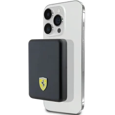 Портативний зарядний пристрій Ferrari Metal Logo 5000mAh 15W Black with MagSafe (FEPB5MNCAK)