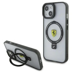 Чохол Ferrari Ring Stand 2023 Collection для iPhone 15 Transparent with MagSafe (FEHMP15SUSCAH)