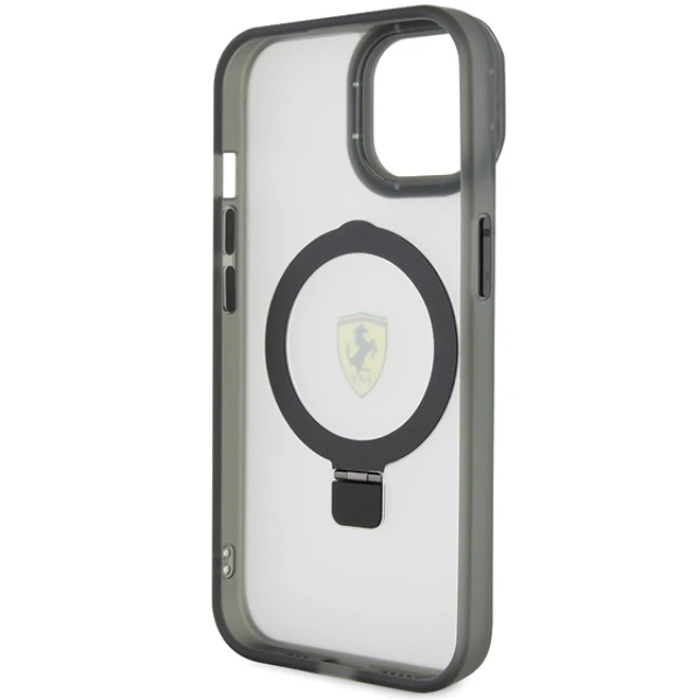 Чохол Ferrari Ring Stand 2023 Collection для iPhone 15 Transparent with MagSafe (FEHMP15SUSCAH)