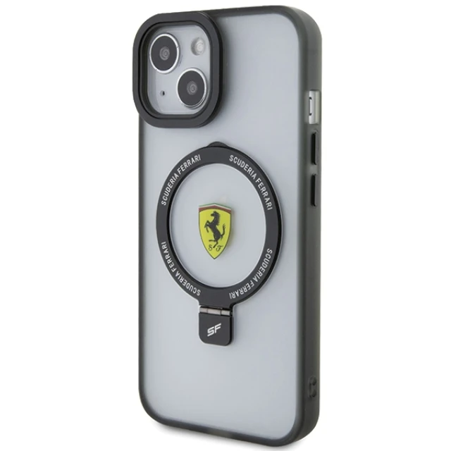 Чохол Ferrari Ring Stand 2023 Collection для iPhone 15 Plus | 14 Plus Transparent with MagSafe (FEHMP15MUSCAH)